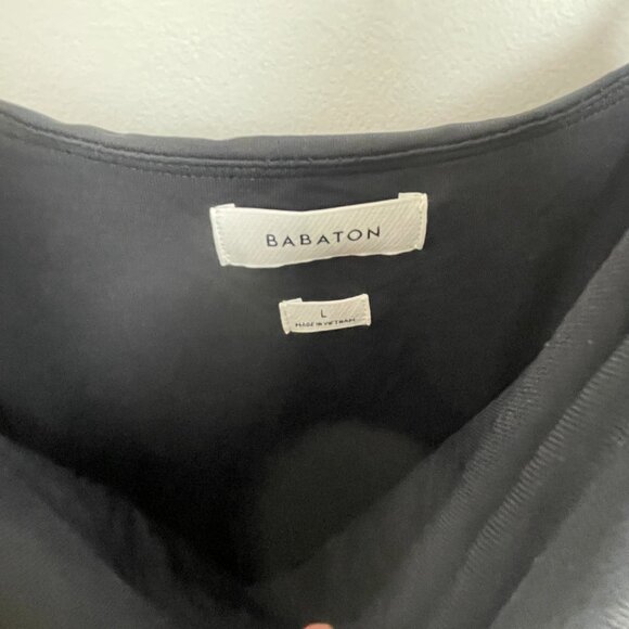 NWT Artizia Ruched Contour Mini Dress Black (L) - Picture 3 of 4